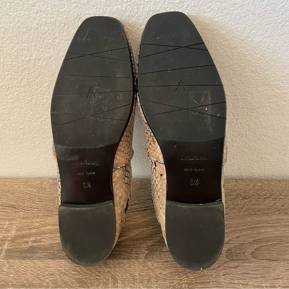 Aquatalia Revy Snake-Embossed Leather Loafers, Size 6.5 - Picture 6 of 7